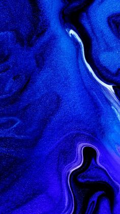 an abstract painting with blue and purple colors