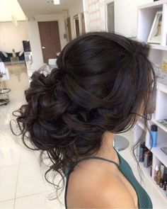 Loose Curls Updo, Loose Wedding Hair, Curled Updo, Evening Hairstyles, Messy Updo, Hair Done