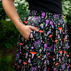 Millie Rose Mushroom Skirt, Size 2x. New With Tags. Super Skirt Full Fit & Flare Skirt In Adorable Mushroom Print, Has Pockets And Zips Up The Back. 97% Cotton 3% Elastane Mushroom Skirt, Mushroom Print, Fit And Flare Skirt, Rose Black, Skirt Fits, Flare Skirt, Fit & Flare, Zip Ups, Stuffed Mushrooms