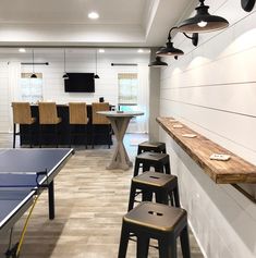 linenandbasil | LIKEtoKNOW.it Tiny Basement, Basement Designs, Pool Table Room, Basement Games, Basement Layout, Basement Inspiration, Game Room Basement, Basement Living Rooms, Diy Basement