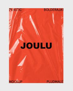 an orange plastic bag with the word joulu on it