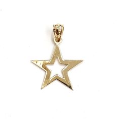 "ITEM DESCRIPTION: Beautiful New 14k yellow gold star pendant charm. Weight: 0.9g Metal: 14k genuine gold 0.78\" top to bottom (without bail). 0.75\" from left to right. Please refer to the photo of the pendant next to a quarter for comparison purposes. Other sizes available please ask. please ask me any questions you may have before you make a purchase. Shipping: Your order will be professionally packed and shipped. US free shipping is for the 48 Continental states. For shipping to Alaska, Hawa Yellow Gold Star-shaped Jewelry With Charms, 14k Gold Star Charms, 14k Gold Star Charm Jewelry, Gold Star Pendant, Astronomy Gift, Gold Star, Star Pendant, Gold Stars, Astronomy