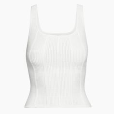 Aritzia Babaton Sculpt Knit Squareneck Ribbed Tank Top Size Small, New With Tags. Aritzia Normally Scales A Little Oversize In My Opinion, This Is Not. Classic White Pointelle Knit Top, White Fitted Textured Knit Top, Fitted Seamless White Knit Top, Classic Fitted Knitted Top, White Pointelle Knit Fitted Top, Chic White Seamless Knit Top, White Seamless Knit Top, Aritzia Babaton, Ribbed Tank Top