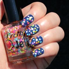 Glitter Nail Polish Indie Nail Lacquer Mini Star Dot Neon Neon Glitter, Jelly Nail, Glitter Top, Glitter Nail Polish, Jelly Nails, Indie Nail Polish, Nails Manicure, Glitter Nail, Red And Grey