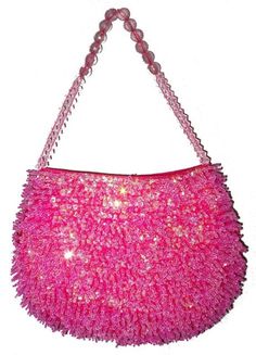 This cool purse is fully Sequin beaded ( Front & Back ) , Shaped & has a sequin beaded handle for carrying . Perfect for pairing up with your costume or to carry with you to the party! Pink Bags For Evening And Festivals, Handheld Sequined Evening Bag For Parties, Pink Embellished Evening Bag For Party, Pink Embellished Party Evening Bag, Pink Sequin Evening Bag, Summer Party Embellished Bags, Embellished Party Bags For Summer, Summer Party Embellished Evening Bag, Pink Sequined Party Bags