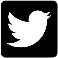 a black and white twitter logo