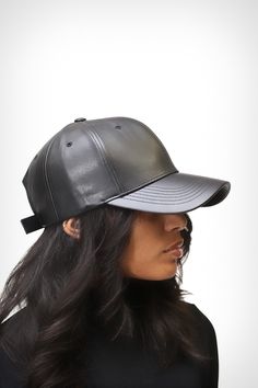 Not your everyday cap for not your everyday kinda person. These vegan caps are fabulous and flirty to bring the final touch on exactly what you need for a fly casual look or topping off that high-fashionably chic look on those nights you go out and hit the town. vegan leather cap Material: 100% Faux Leather Care: Hand Wash Only MEASUREMENTS. Fitting: Velcroback Head Diameter: Adjustable Brim Style: Curved Jockey Hat, Cap Outfit, Campaign Fashion, Wardrobe Edit, High Society, Leather Cap, Final Touch, Marketing Ideas, Leather Care