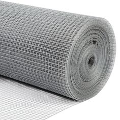 a roll of gray wire mesh on top of a white flooring sheet with the end rolled up