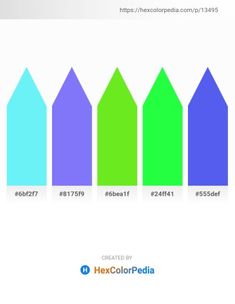 an info graphic showing the number of different colored houses in each color scheme, from green to blue