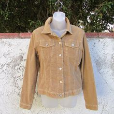 84% Cotton, 14% Polyester, 2% Lycra Brand New W/O Tag Beige Corduroy Outerwear For Spring, Spring Beige Corduroy Outerwear, Spring Denim Jacket With Corduroy Collar, Long Sleeve Denim Jacket With Corduroy Collar For Spring, Casual Denim Jacket With Corduroy Collar For Spring, Spring Corduroy Button-up Outerwear, Fitted Spring Denim Jacket By Gap, Fitted Long Sleeve Denim Jacket By Gap, Winter Cotton Denim Jacket By Gap