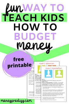 the fun way to teach kids how to budget money with free printable worksheet