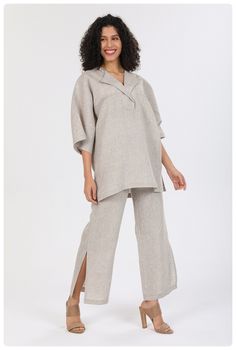 Our linen tunic is your best style complement. And the happiness of you, our customers, is our main goal. We carefully design linen clothes suitable for your style so that you can better reflect all your beauty. All made %100 Linen, our products of the highest quality will allow you to create fashion and no one will be able to take their eyes off you! This High Quality linen dress will grab all the attention! Comfortable to wear. This Beige linen tunic is appropriate for any occasion. It is suit Linen Tunic For Loungewear, Versatile V-neck Blouse For Loungewear, Summer Beige Linen Tunic, V-neck Tunic For Daywear With Relaxed Fit, Luxury Oversized Tunic, V-neck Linen Tunic For Daywear, Relaxed Fit V-neck Tunic For Loungewear, Relaxed Fit V-neck Tunic For Daywear, Linen V-neck Tunic For Daywear