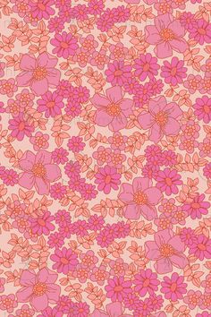 an image of a pink and red flower pattern