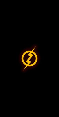 the flash logo on a black background