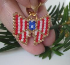 Handmade White Earrings For 4th Of July, Patriotic Handmade Earrings As A Gift, Patriotic Earrings For 4th Of July Gift, Patriotic Handmade Earrings For Gift, Flag Earrings, Earrings Casual, Patriotic Earrings, Casual Earrings, Special Gifts For Her