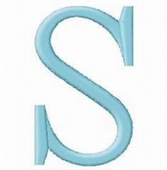 the letter s is made up of blue plastic and has an uppercase, lowercase,