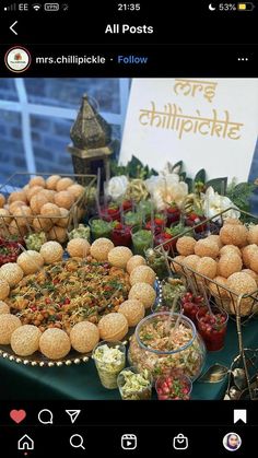 a table filled with lots of food on top of it