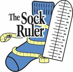 the sock ruler logo with measuring tape