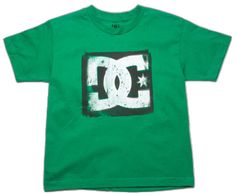 Green Cotton T-shirt With Logo, Green Casual Logo T-shirt, Casual Green Logo T-shirt, Green Casual T-shirt With Logo, Boy Tees, Dc Shoes, Kelly Green, Boys Shoes, Skateboarding