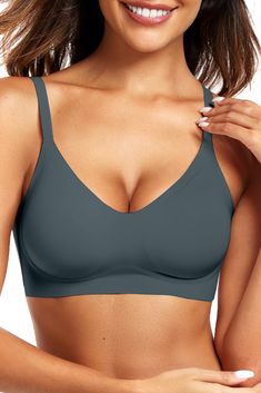 PRICES MAY VARY. 【Comfort Soft Bra】 This seamless bra is crafted from 66% Nylon and 34% Spandex, smooth, buttery soft, and silky feeling against the skin. The removable chest pads are made of breathable cotton material for a cool and comfortable experience, and the flexible cup surface fabric effortlessly adapts to different chest shapes. 【Jelly Strip Push Up Bras for Women】Our push up bra features a W-shaped liquid jelly strip that lifts and shapes your chest from the bottom and sides towards t Seamless Push-up Bra, Solid Color Seamless Camisole Bra, Micro-elastic Underwire Bra With Seamless Construction, Gray Stretch Push-up Bra, Seamless Underwire Bra, Gray Stretch Bra With Medium Bust Support, Seamless Full Coverage Solid Color Bra, Solid Color Full Coverage Seamless Bra, Solid Color Seamless Low-cut Bra