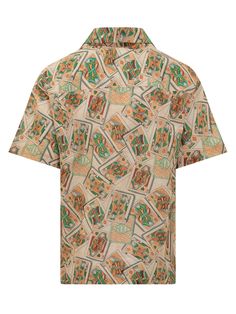 Hawaian fit shirt with short sleeves. Classic collar. Button closure. Le Jeu all-over pattern.Composition: 53% Linen, 47% Cotton Patterned Hawaiian Shirt With Relaxed Fit, Relaxed Fit Printed Hawaiian Shirt, Printed Hawaiian Shirt With Relaxed Fit, Hawaiian Shirt With Camp Collar And All Over Print, Vacation Short Sleeve Shirt With All Over Print, Relaxed Fit Camp Shirt With All-over Print, Multicolor Printed Short Sleeve Shirt With Camp Collar, Hawaiian Shirt With All Over Print And Short Sleeves, Patterned Collared Camp Shirt With All Over Print