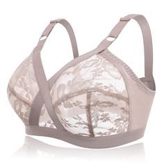 Sexy Full Busted Wireless Lace Print Transparent Adjustable Lightly Lined Bras - NewChic Mobile Posture Bra, Women Bras, Stylish Alphabets, Cheap Bras, Etsy Diy, Adjustable Bra, Barbie Stuff, Lace Print, Plus Size Bra