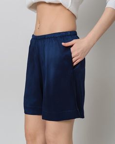 The shorts are made of silk material, which is comfortable, breathable, and fits the curve of the hips. The stitches are neat and skin-friendly. Natural silk has strong bacteriostasis and can produce a subtle massage effect on the skin, absorbing and helping to remove the sweat and secretions on the skin, keeping the private part clean and comfortable.• 100% 19 Mulberry silk; Seamless and breathable• Middle waist; Elastic waistband Please note that for hygiene reasons, if the product is not defe Silk Pajama Shorts, Sleeping Shorts, Silk Pajamas Shorts, Womens Pajama Shorts, Silk Pajama, Sleep Shorts, Silk Shorts, Silk Pajamas, Lounge Shorts