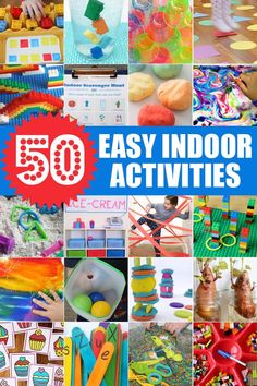 50 easy and fun indoor activities for kids to do at home or in the classroom