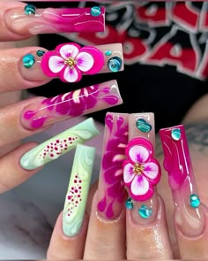 Summer Spring Nails, Nail Appointment, Spring Acrylic Nails, Ombre Acrylic Nails, Classy Acrylic Nails, Dope Nail Designs, Acrylic Nails Coffin Pink, Unique Acrylic Nails