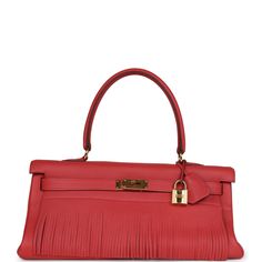 This Special Edition Fringe Shoulder Kelly, designed by Jean-Paul Gaultier, is in Bougainvillea clemence leather with gold hardware and has tonal stitching, two straps with front toggle closure, clochette with lock and two key and single rolled handle.The interior is lined with Bougainvillea chevre and has a zip pocket with Hermes engraved pull; two pockets on opposite side.Collection: M - SquareOrigin: FranceCondition: Preowned; Excellent to Mint- This bag is slightly relaxed in shape. There's no plastic on the hardware resulting in visible scratching and minor discoloration to the hardware. The exterior leather has minor wear around the corners but no other signs of wear. The interior leather is clean with no signs of wear.Accompanied by: Hermes dustbag, clochette, lock, two keysMeasurem Hermes Birkin 25, Hermes Birkin 30, Birkin 25, Madison Avenue, Bougainvillea, Paul Gaultier, Hermes Bag, Hermes Birkin, Jean Paul