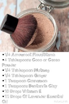 Face Powder Diy, Diy Foundation Cream, Diy Setting Powder, Diy Body Powder, Diy Face Wash Powder, Diy Face Powder Recipes, Diy Foundation Powder, Diy Face Powder Foundation