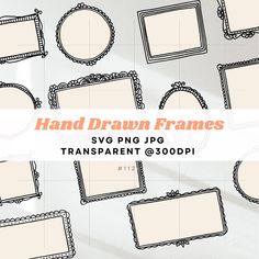 hand drawn frames for svg and png