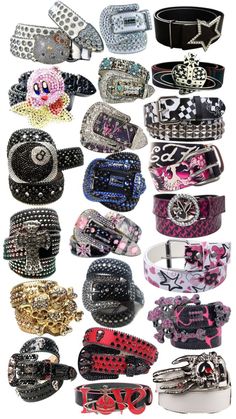 belts, mcbling, mcbling belts, 2000s Mcbling Fashion, Street Style Outfits Casual, Trashy Outfits, Y2k Accessories, Scene Emo, Fire Fits, Really Cute Outfits