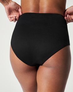 Designed with a beautiful textured fabric, this shaping high rise bottom was created to flatter every body. Featuring a unique design with flexible layers and no-dig leg openings, this style is equally as chic as it is sun and swim-friendly. | Spanx Women's SPANXshape Swim Pique Hi-Rise Cheeky Bottom Seamless High Waist Summer Bottoms, High Waist Sculpting Bottoms With Seamless Construction, High-waist Sculpting Bottoms With Seamless Construction, High Waist Sculpting Seamless Bottoms, Sculpting High-waist Bottoms With Seamless Construction, Modern Fitted High-cut Leg Bottoms, High Rise Seamless Bottoms, High Cut Stretch Bottoms With Seamless Construction, Stretch High Cut Bottoms With Seamless Construction