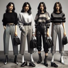 K-POP Fashion; K-DRAMA Fashion: K-IDOL Fashion All Black Outfit For Work, Office Goth, K Pop Fashion, Tokyo Style, Kimberly Brown, Crazy Dresses, Drama Fashion, Idol Fashion, K Drama