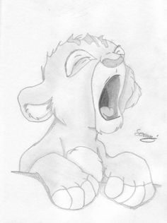 a drawing of a lion with its mouth open