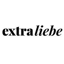 the word extraliebe is written in black and white on a white background,