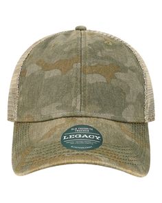 Old Favorite Trucker Cap - GREEN FIELD CAMOUFLAGE / JAVA - ADJUSTABLE | LEGACY Old Favorite Trucker Cap in Green Fielduflage/Java Size Adjustable | Cotton/Polyester Blend Legacy Hats, Laser Engraved Leather, Monogram Hats, Plaid Dog Bandana, Flat Bill Hats, Green Field, Baby Bloomers, Hat Shop, Leather Patches