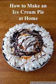 how to make an ice cream pie at home with chocolate drizzle and whipped cream