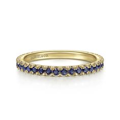 A sophisticated stackable ring featuring a sleek straight silhouette and numerous stunning blue sapphires. Crafted with rich gold and vibrant blue sapphires, this September birthstone ring is the perfect statement piece for any outfit. With its sleek design and numerous stones, it exudes elegance and sophistication. Available in 14K or 18K white, rose or yellow gold, platinum, and palladium Includes ring box Includes jewelry appraisal Ships fully insured to point of delivery All rings are fully customizable by Gabriel should you prefer slight or major changes to the style you see. Alteration possibilities include alternate color gemstones, styling or metal preference. Gabriel Jewelry, September Birthstone Ring, Ladies Rings, September Birthstone Rings, Sapphire Band, Jewelry Appraisal, September Birthstone, Stackable Ring, Vibrant Blue