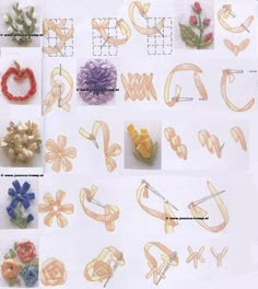 the instructions for making flowers are shown in this book