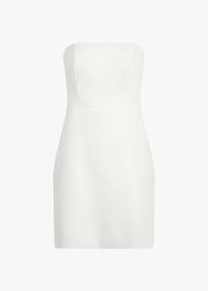 Modern Mini Dress With Straight Neckline For Summer, White Cotton Mini Dress With Straight Neckline, Classic Summer Mini Dress, Chic Cotton Mini Dress With Straight Neckline, Structured White Mini Dress For Spring, Chic White Structured Mini Dress, Modern White Cotton Dress, Chic Formal Cotton Mini Dress, Willow Dress