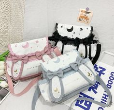 Cute Messenger Bags, Anime Tote Bag, Kawaii Bag, Kawaii Bags, Parcel Delivery, Kawaii Accessories, Star Moon, Customs Clearance, Moon Star