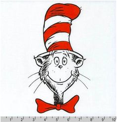 the cat in the hat is wearing a red bow tie