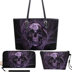 Halloween wallet, halloween purse, gothic skull handbag, goth purse, christmas skull long wallet, gothic skull wallet, halloween travel bag, christmas skull wallet, punisher skull messenger bag, rose skull wallet, christmas skull purse Women's Tote Bag: Size: Length (44cm/17.3in)  x Width (15cm/5.9in) x Height (28cm/11in) The leather fabric is noble and atmospheric, and the large-capacity handbag can be carried diagonally on one shoulder or directly by hand, and can be carried in various ways. M Gothic Large Capacity Shoulder Bag, Rectangular Skull Print Bag For Halloween, Black Skull Bag For Halloween, Black Skull-shaped Bag For Halloween, Black Skull Print Bag For Halloween, Black Skull-shaped Bag With Skull Print, Rectangular Skull Print Shoulder Bag For Daily Use, Black Halloween Bag With Skull Print, Black Halloween Bags With Skull Print