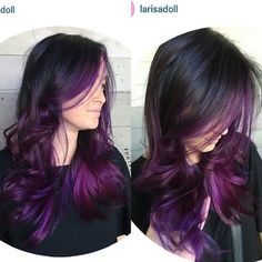 Purple Balayage Long Hair, Dark Purple Hair Color Ideas For Brunettes, Dark Purple Balayage Black Hair, Purple Face Frame Highlights, Hair Highlights For Black Hair Indian, Purple Hair Ideas For Brunettes, Brown And Purple Hair Balayage, Purple Hair Color Ideas For Brunettes, Black Hair With Purple Underneath