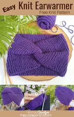 an easy knitted hat and mitt pattern for beginners