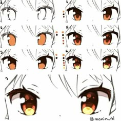 how to draw an anime eye step by step with pictures and instructions for the eyes