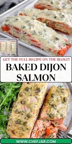 Discover the elegance of Baked Dijon Salmon, a dish where simplicity meets sophistication. Fresh salmon fillets are coated in a luscious Dijon mustard glaze, making a flavor-packed crust. Diet Dishes, Dijon Salmon, Salmon Recipes Baked Healthy, Mustard Salmon, Salmon Dinner, Fish Recipes Healthy, Easy Baked Salmon