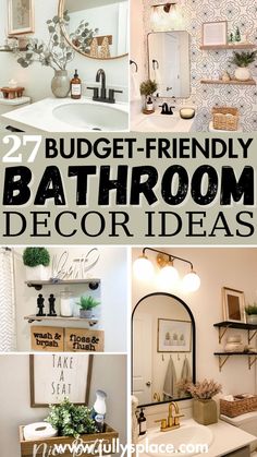 Bathroom Decor Ideas Trendy Bathroom Decor, Cool Bathroom Decor, Cheap Bathroom Makeover, Bathroom Decor Inspiration, Small Bathroom Decorating, Cool Bathroom, Cool Finds, Simple Bathroom Decor